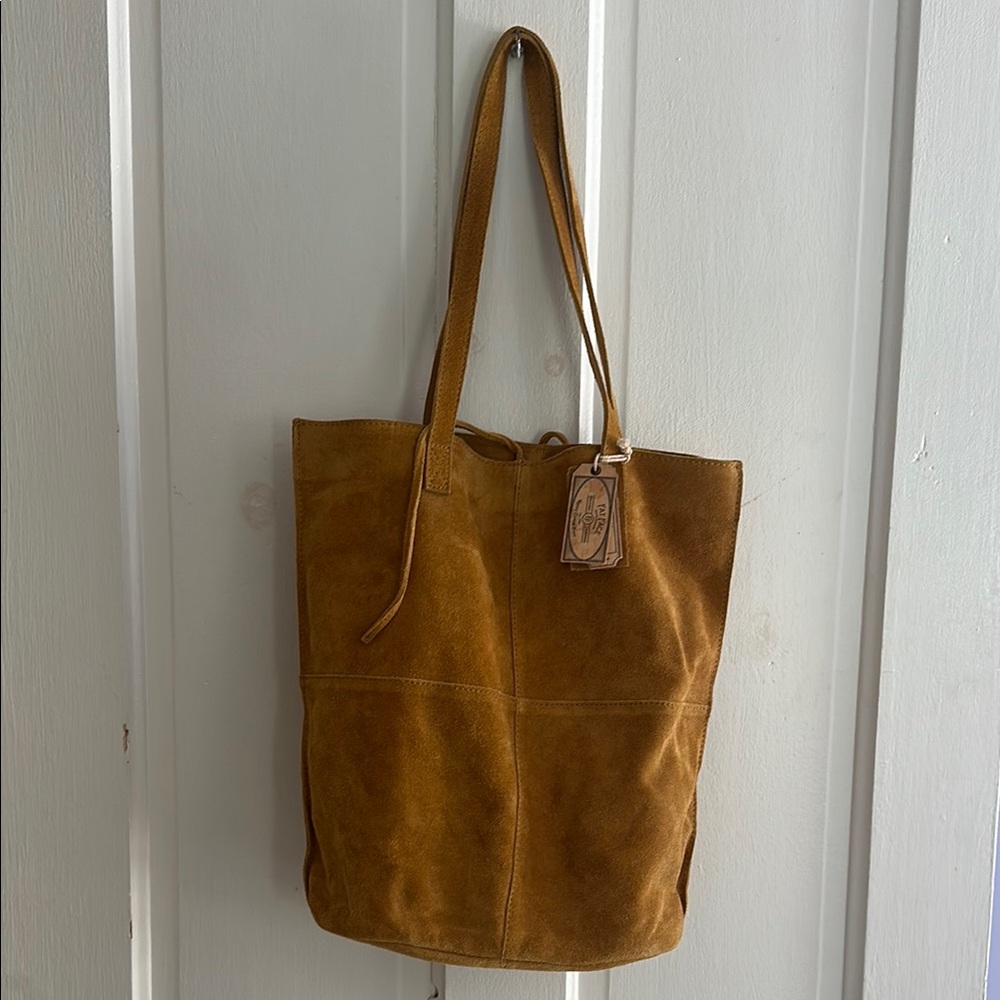 Fat Face | Sienna Suede Tote | Yel-Mustard